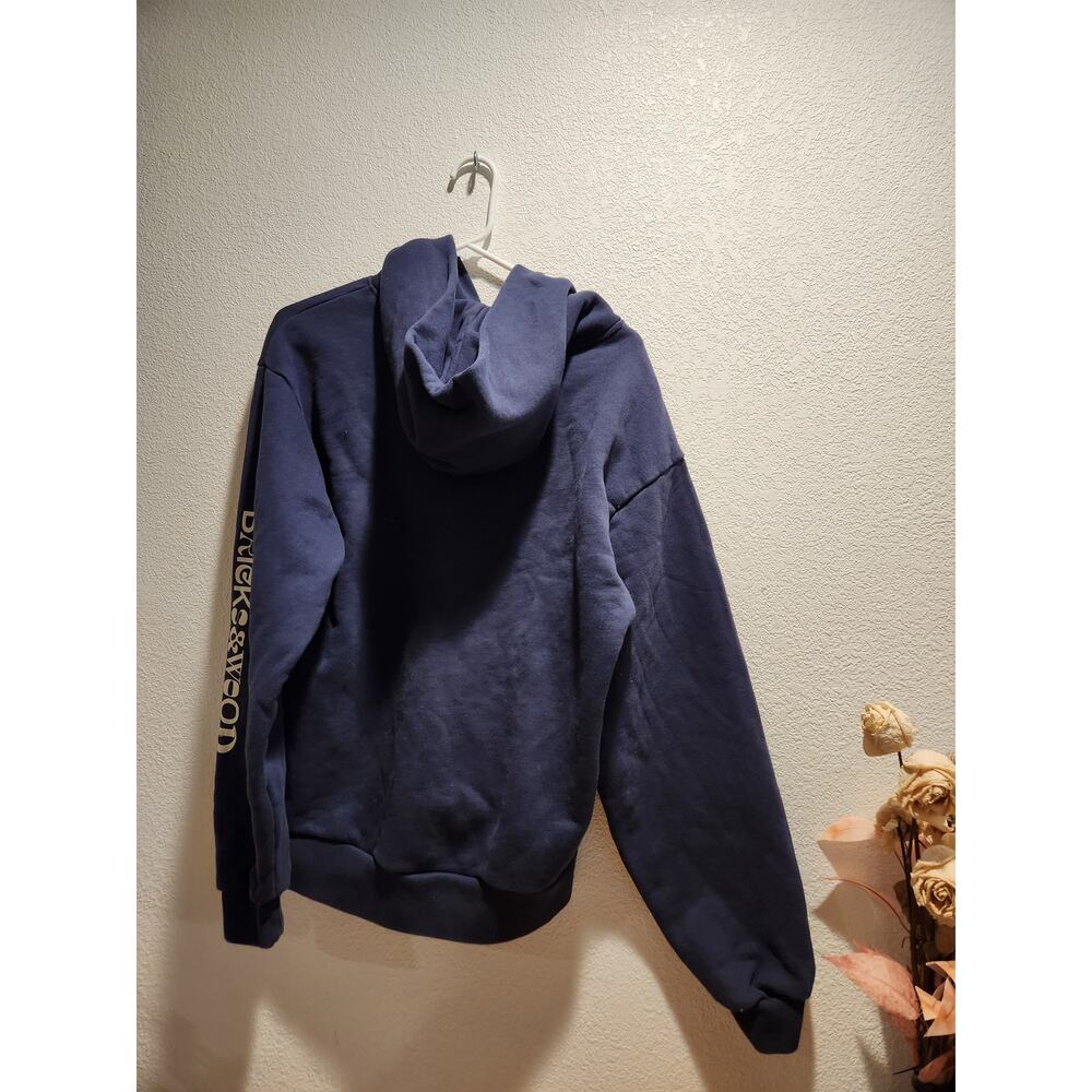 Bricks & Wood x PacSun Hoodie Navy Blue "For Daily‎ Use" PTP 23 Size Large - Picture 2 of 5